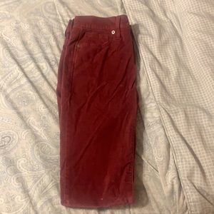 Madewell Deep pink velvet pants